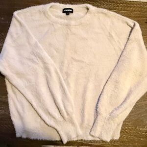 Express Women's Lavender Fuzzy Sweater